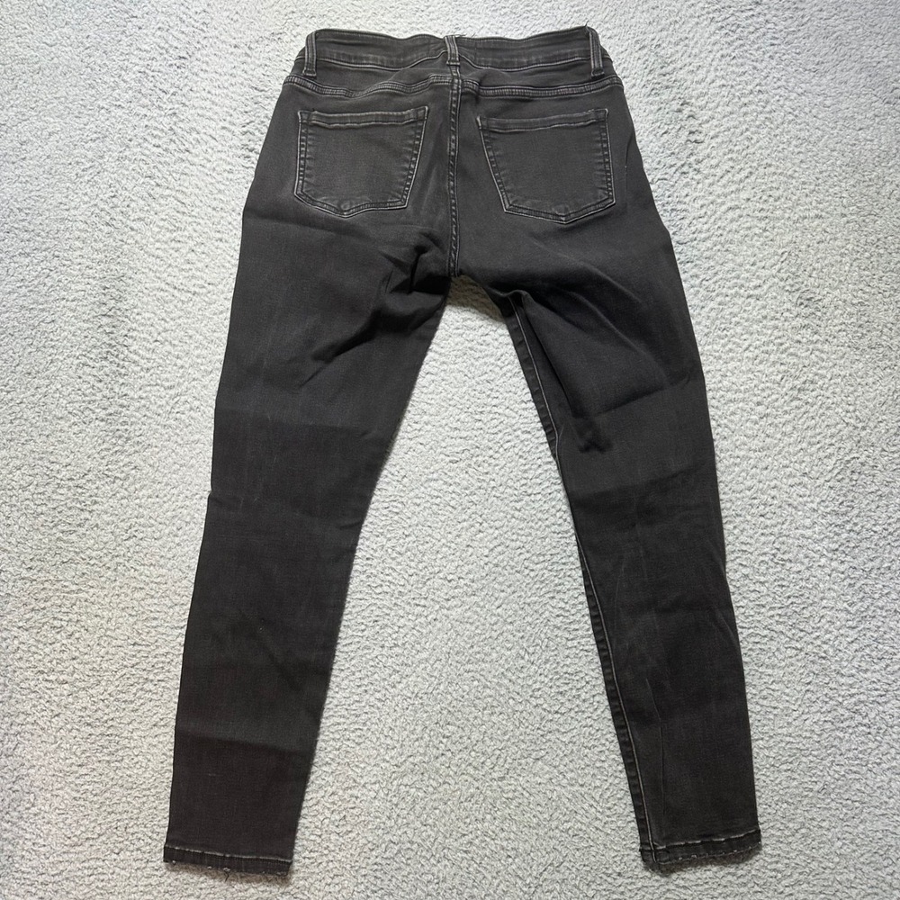 BKE Stella‎ Womens Black Denim Ankle Skinny Jeans Size 27 Distressed Low Rise - Picture 2 of 12